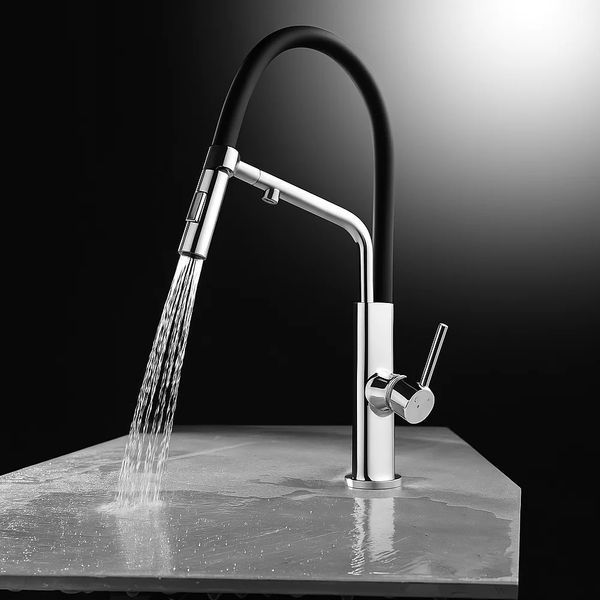 Змішувач для кухні витяжний Devit ACQUA з висувним виливом 91226 фото