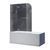 Шторки стеклянные на ванну Koer SR BS05-90x140 прозрачное стекло Easy Clean 6мм, хром KR5372 фото