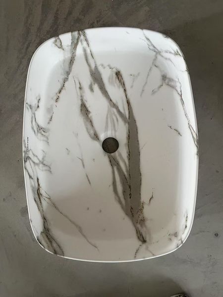 Раковина накладна Mixxus Premium BEVEL-0102 MARBLE MP6519 фото
