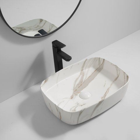Накладная раковина Mixxus Premium BEVEL-0102 MARBLE MP6519 фото