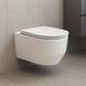 ART 3.0 Підвісний безобідковий унітаз з кришкою soft-close, Vortex Flush,білий,матовий 3030140W фото 2