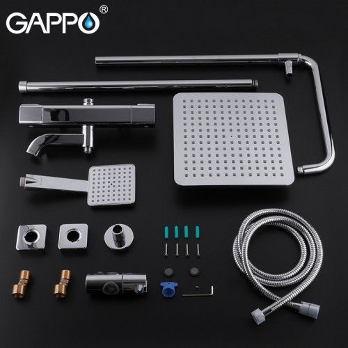 Душова система з термостатом GAPPO G2491, вилив - перемикач на лійку 3 режими G2491 фото