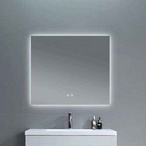 Зеркало настенное Taurus (TA1) 800&times;600 мм, прямоугольное, с LED-подсветкой Touch, антизапотеванием, димером, рег. темп. цвета Qtap SD00055076 фото