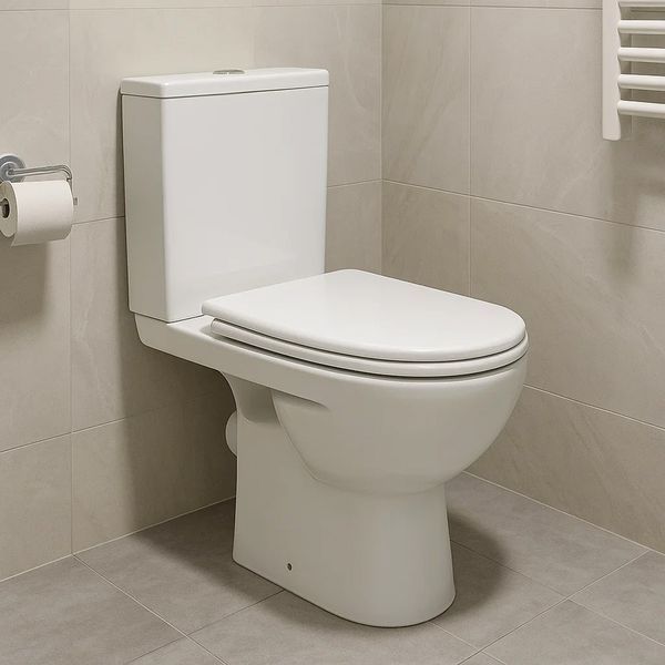 Унітаз-компакт гориз.вип., сидіння з кришкою Duroplast Soft close Click2Clean та арм. на 3/6 л, н/п STATUS Premium 2395250UA фото