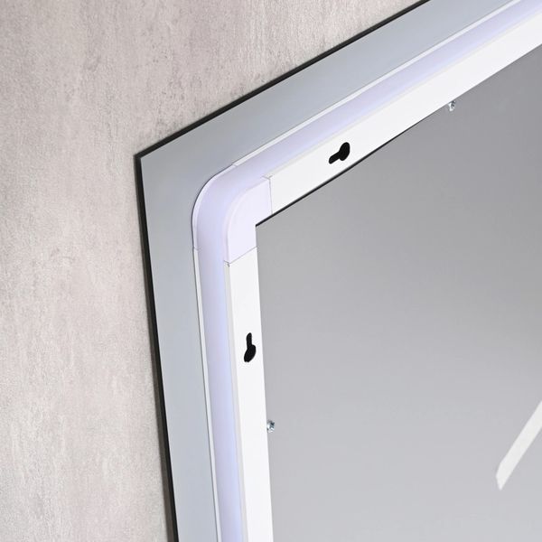 Дзеркало настінне Taurus (TA1) 800&times;600 мм, прямокутне, з LED-підсвіткою Touch, антизапотіванням, димером, рег. темп. кольору  Qtap SD00055076 фото