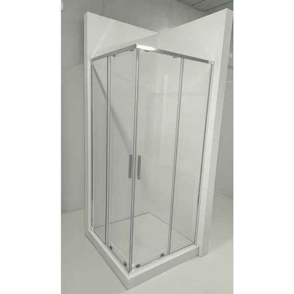 Душевая кабина без поддона Koer SR SC10-90x90x195-TR-011 прозрачное стекло Easy Clean 6мм, хром KR5942 фото