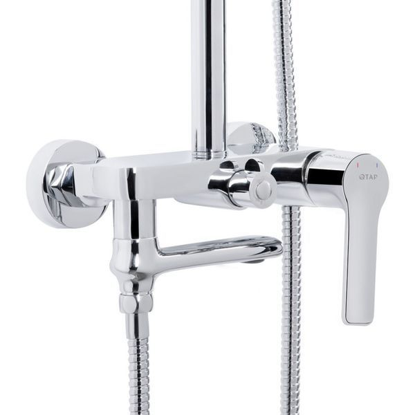 Душевая система универсальная Qtap Taurus, Chrome (k35) на три потребителя (с выливом)   SD00051789 фото