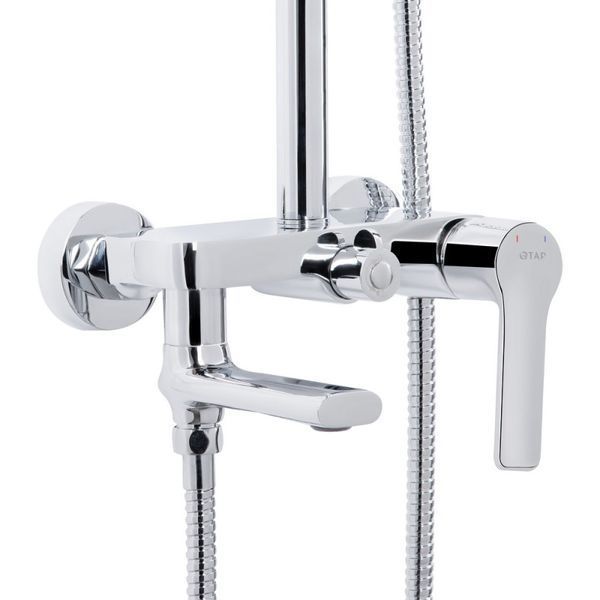 Душевая система универсальная Qtap Taurus, Chrome (k35) на три потребителя (с выливом)   SD00051789 фото