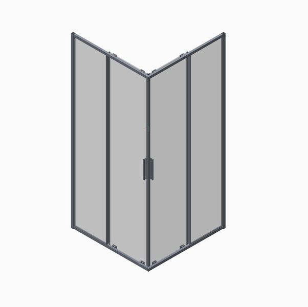 Душевая кабина без поддона Koer SR SC10-90x90x195-TR-011 прозрачное стекло Easy Clean 6мм, хром KR5942 фото
