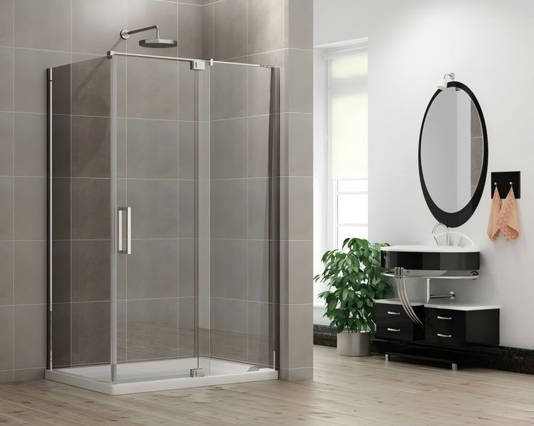 Душова кабіна без піддону Koer SR SC02-100x80x200-TR-01 прозоре скло Easy Clean 8мм, хром KR5355 фото