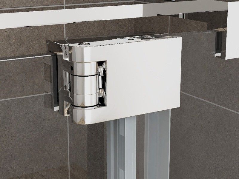 Душова кабіна без піддону Koer SR SC02-100x80x200-TR-01 прозоре скло Easy Clean 8мм, хром KR5355 фото