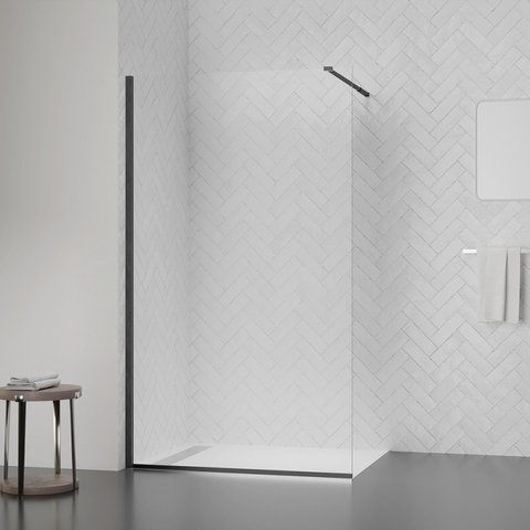 Душова перегородка Qtap Walk-In Standard BLM209.C8 90х200 см, скло Clear 8 мм, покриття CalcLess BLM209.C8 фото