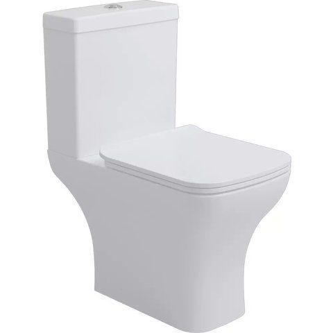Компакт с крышкой Basic  soft-close обедочный, белый 3590021 фото