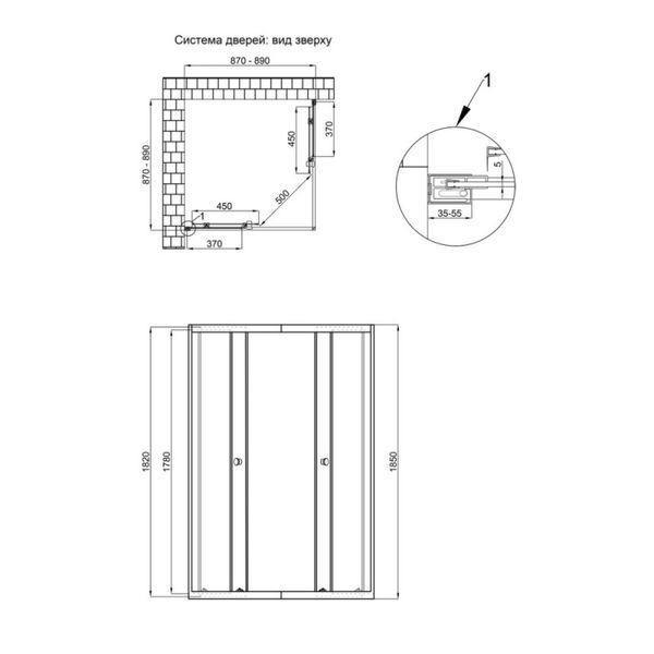 Душова кабіна Qtap Presto 90х90 см, скло Pear 5 мм без піддона SD00039698 фото