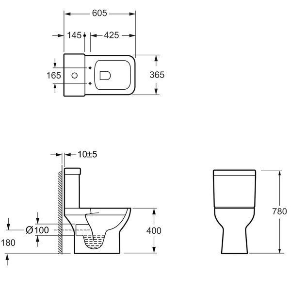 Компакт з кришкою Basic  soft-close обідковий, білий 3590021 фото