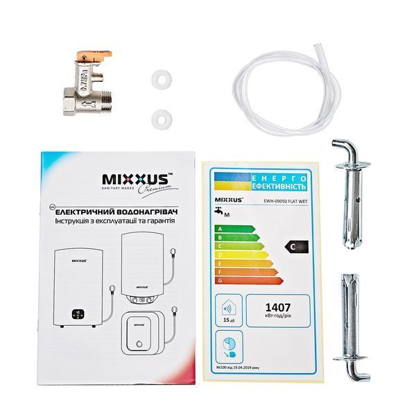 Водонагреватель "Плоский" MIXXUS EWH-10050 FLAT DRY накопительный 50 л, сухой тен 2 kW WH0597 фото