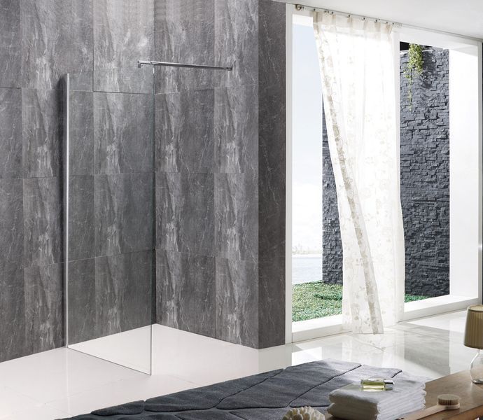 Душевая перегородка Mixxus Premium FLAT SP01-80x200-TR Chrome Walk-In прозрачное стекло 8мм MI6854 фото