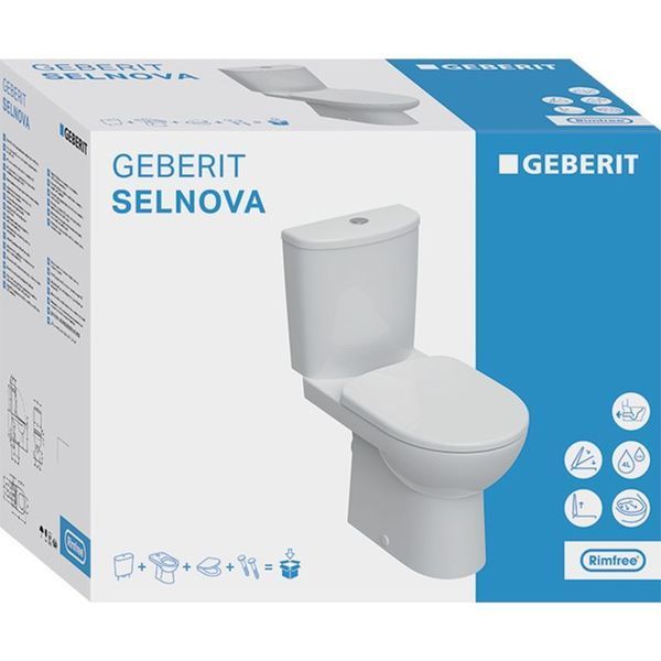 Унітаз-компакт Geberit Selnova 501.753.00.1 із сидінням з дюропласту 501.753.00.1 фото