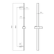 Душевая стойка с держателем универсальная Lepit, Chrome, 705 мм, прямоугольная QTLEP82103NC Qtap QTLEP82103NC фото 2