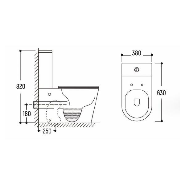 Компакт-унітаз Oleo Rimless + сидіння SoftClose А0054435 фото