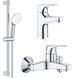 Набір змішувачів для ванни та раковини Grohe Bau Flow UA121624S1 3 в 1 UA121624S1  фото 1