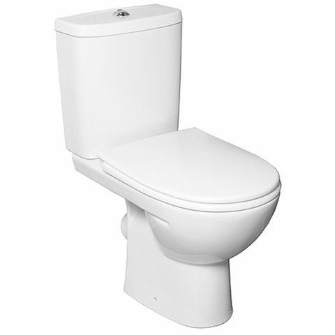 Унитаз-компакт косой.вып., сиденье с крышкой Duroplast Soft close Click2Clean и арм. на 3/6 л, н/п FREJA Premium L79046000 фото