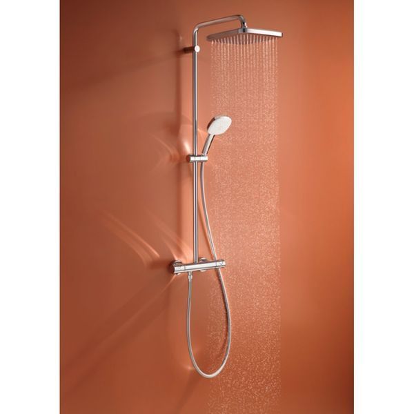 Душевая система с термостатом для настенного монтажа Grohe Tempesta System 250 Cube 26689001  фото