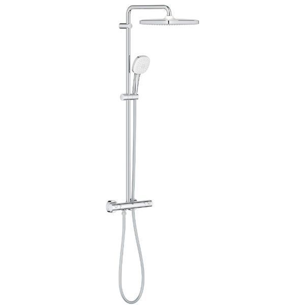 Душевая система с термостатом для настенного монтажа Grohe Tempesta System 250 Cube 26689001  фото