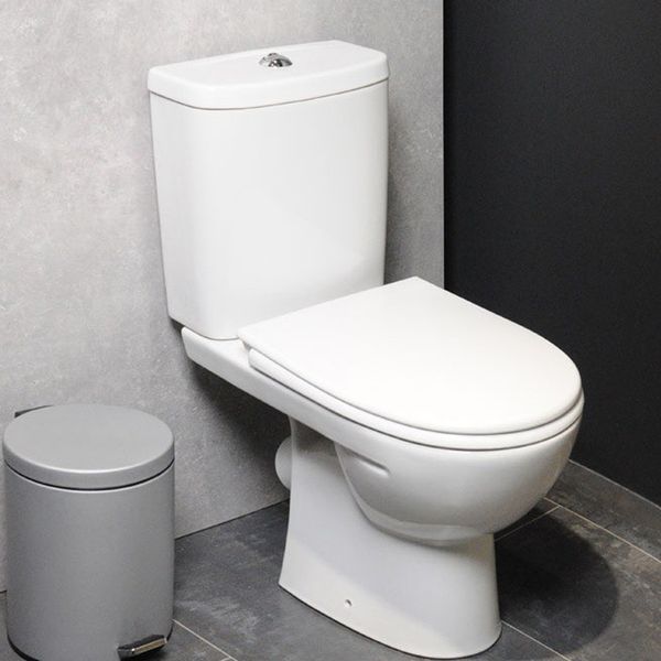 Унітаз-компакт косий.вип., сидіння з кришкою Duroplast Soft close Click2Clean та арм. на 3/6 л, н/п FREJA Premium  L79046000 фото