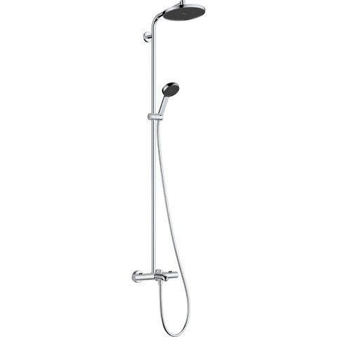 Душевая система для ванны с термомтатом Activera S Hansgrohe Showerpipe 240 1jet EcoSmart з Ecostat Fine Varia 28871000 фото