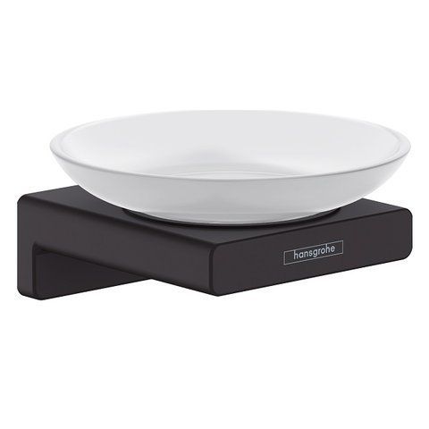 Мыльница Hansgrohe AddStoris 41746670 с держателем черный матовый 41746670  фото