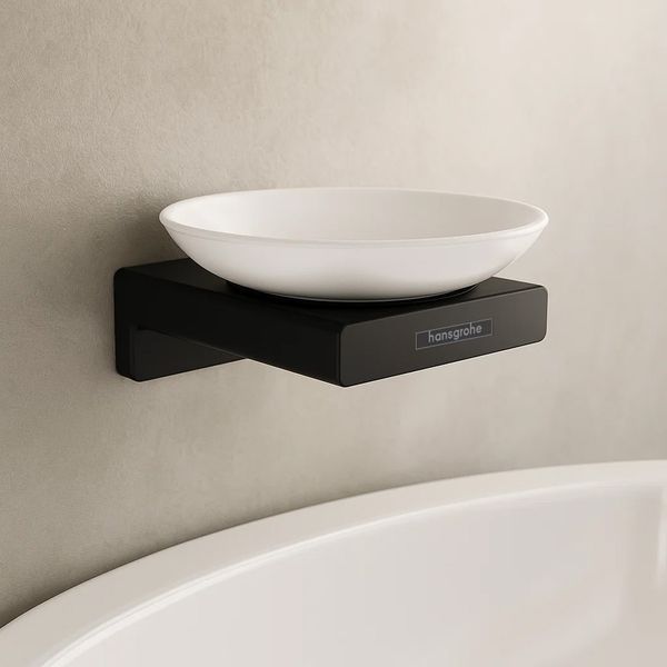 Мильниця Hansgrohe AddStoris 41746670 з тримачем чорний матовий 41746670  фото