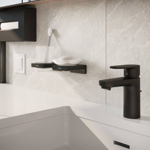 Мильниця Hansgrohe AddStoris 41746670 з тримачем чорний матовий 41746670  фото