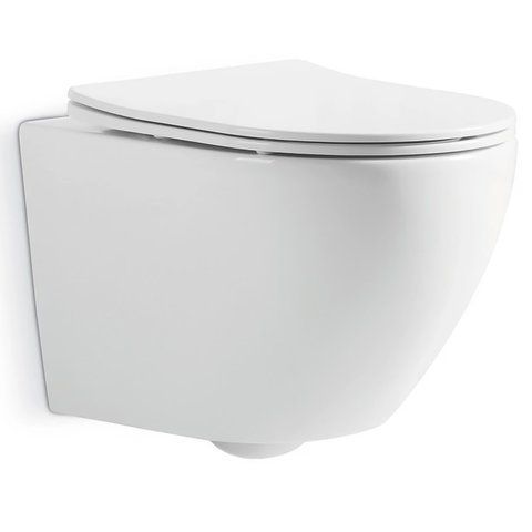UNIVERSAL Унитаз подвесной безобедочный quick-fix, soft-close  Vortex Flush, білий DUN30201111W фото
