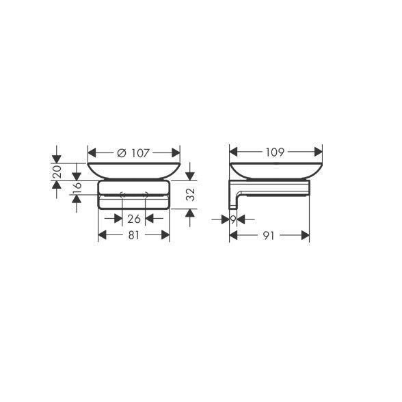 Мыльница Hansgrohe AddStoris 41746000 с держателем хром 41746000 фото