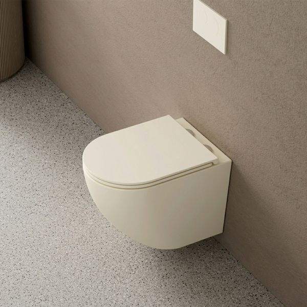 Подвесной унитаз с крышкой soft-close,Flow Devit Vortex Flush, матовый капучино 599350 фото