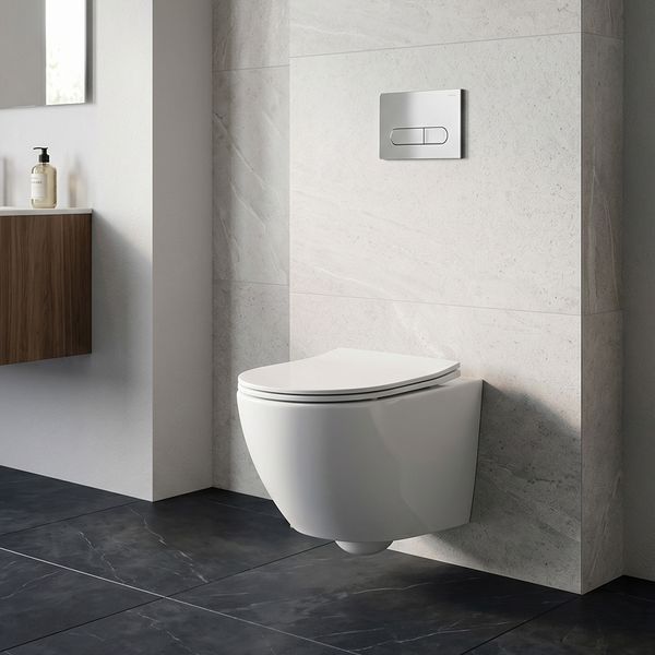 UNIVERSAL Унітаз підвісний безобідковий quick-fix, soft-close  Vortex Flush, білий DUN30201111W фото