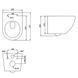 UNIVERSAL Унітаз підвісний безобідковий quick-fix, soft-close  Vortex Flush, білий DUN30201111W фото 3