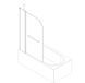 Шторки стеклянные на ванну Koer SR BS04-95x140-TR-01 прозрачное стекло 6мм, хром KR5403 фото 3
