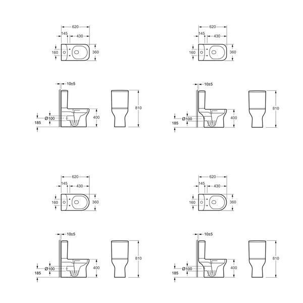 Компакт Frame с крышкой soft-close ободочный Vortex Flush, белый 3710020 фото