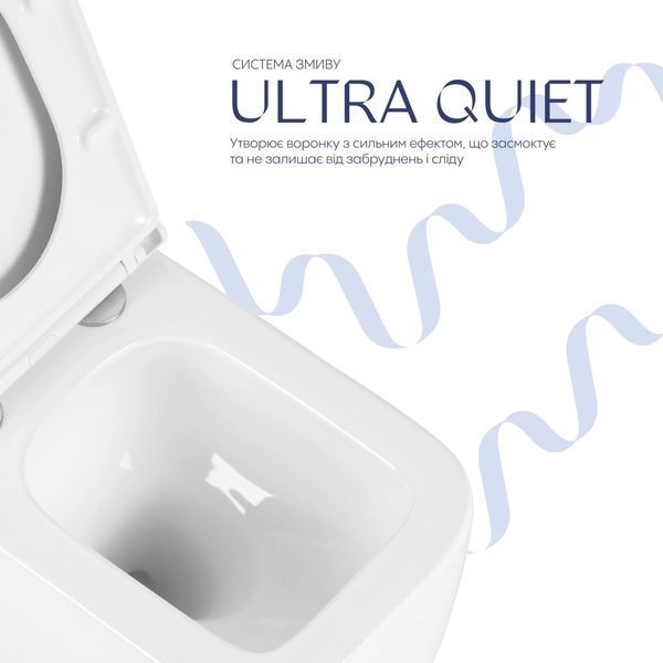 Унитаз подвесной Gemini  Ultra Quiet White, с сиденьем Slim Duroplast/Soft-close SD00055243 фото