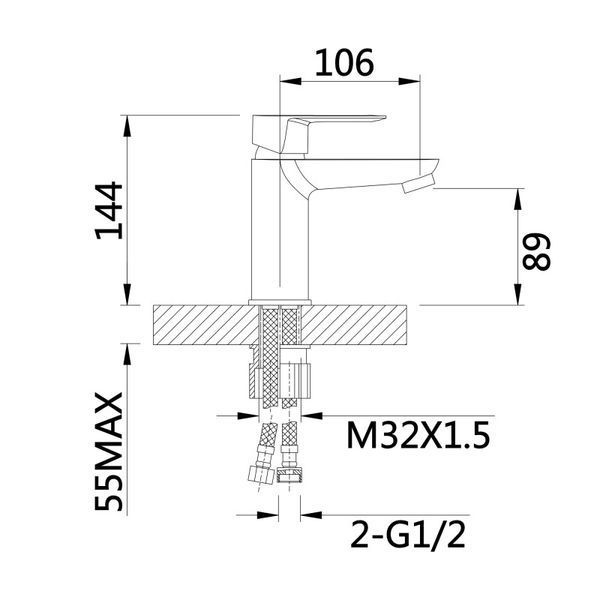 Смеситель для раковины Lidz  Dozorca 001 Chrome SD00051527 фото