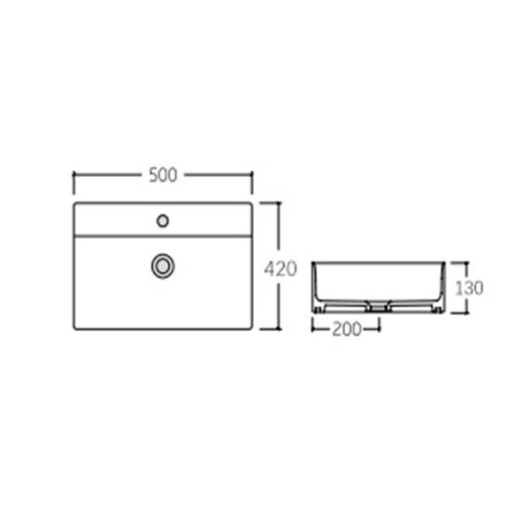 Раковина Qtap Nando LT 500х420х130 White QT12116146AW фото