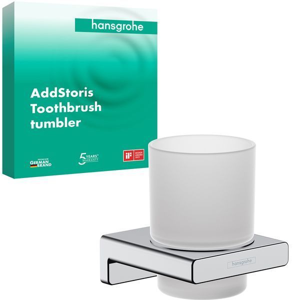 Стакан Hansgrohe AddStoris 41749000  с держателем черный матовый 41749000  фото
