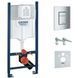 Інсталяція комплект Grohe Rapid SL 4в1, клавіша Skate Cosmopolitan, хром UA3873200A  фото 1