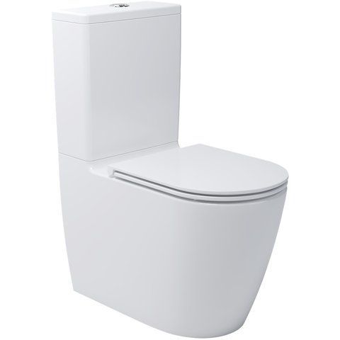 Компакт безободковый DO IT DEVIT с крышкой soft-close, Vortex Flush, белый глянец 3010510  фото