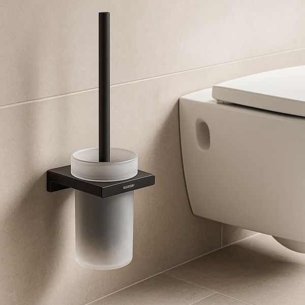 Щетка для унитаза Hansgrohe AddStoris 41752670 с держателем черный мат 41752670 фото