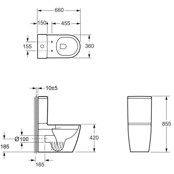 Компакт безободковый DO IT DEVIT с крышкой soft-close, Vortex Flush, белый глянец 3010510  фото