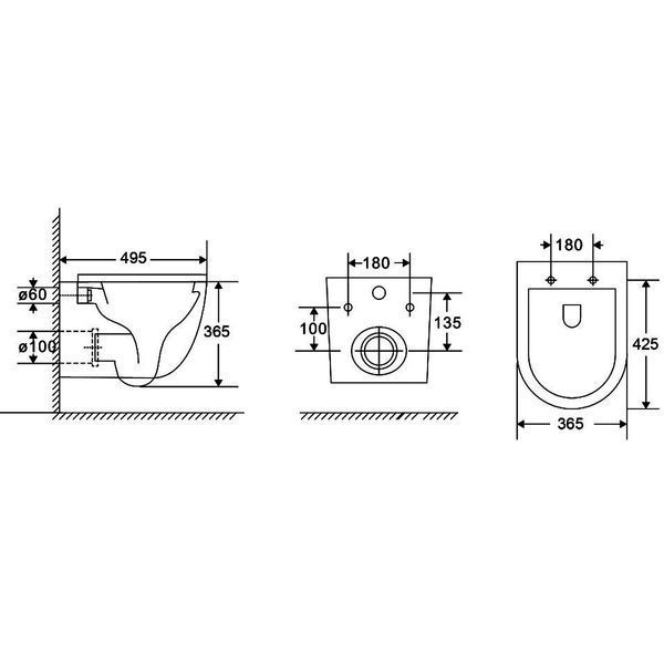 Подвесной унитаз с крышкой soft-close,Flow Devit Vortex Flush, белый глянец 599122 фото