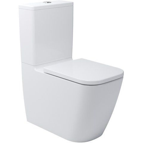 Компакт безободковый QUADRA DEVIT с крышкой soft-close, Vortex Flush, белый глянец 2050140 фото